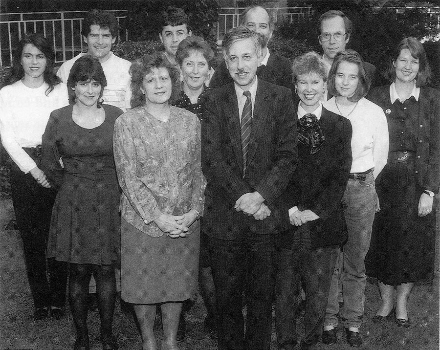 Professor Yeomans in 1993 with fellow research staff from the hospital’s first Department of Medicine.